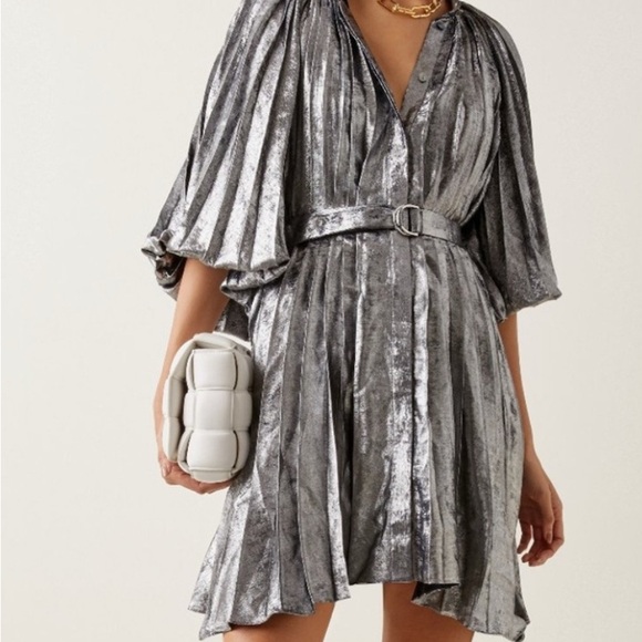 Silver Metallic Dress - Picture 1 of 7
